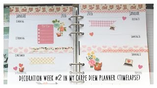 Decoration Week 2  Carpe Diem Planner Timelapse [upl. by Gettings936]