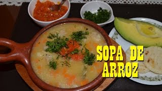 SOPA DE ARROZ  ¿Cómo hacer sopa de arroz RECETA  Cocine con Tuti [upl. by Lenhart125]