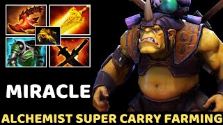 MIRACLE Alchemist Super Carry Farming 737 Dota 2 [upl. by Babcock]