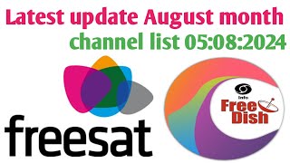 DD free dish 935East Freesat 95 East Latest update 05082024 [upl. by Karlyn]