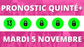 PRONOSTIC PMU QUINTÉ  MARDI 5 NOVEMBRE VINCENNES RÉUNION 1 COURSE 1 [upl. by Odnaloy308]