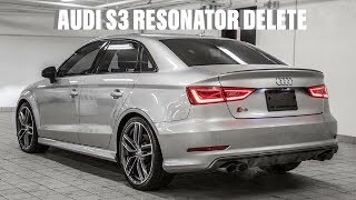 AUDI S3 RESONATOR DELETE KIT BEFORE\AFTER [upl. by Dett]