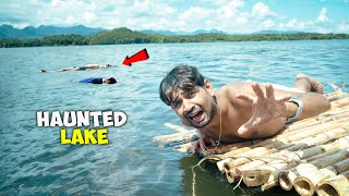 तालाब में भूत है 🤒  Can We Survive 24 Hours   Ghost Challenge In Haunted Lake [upl. by Niras]