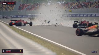 THE BIGGEST CRASH IN F1 MANAGER 23 [upl. by Ahseile169]