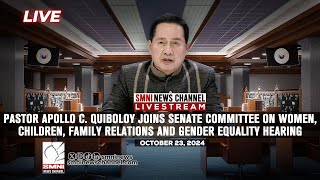 Pastor ACQ joins Senate Committee on Women Children Family Relations amp Gender Equality Hearing [upl. by Gael]