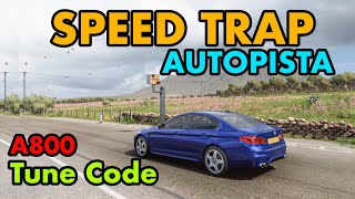 AUTOPISTA Speed Trap  Guide amp Tune Code  Forza Horizon 5 FH5  BMW M5 A800 [upl. by Enileuqkcaj]