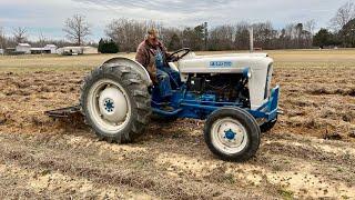 Ford 2000 Tractor Pulling A Spring Tooth Tiller [upl. by Erdrich]