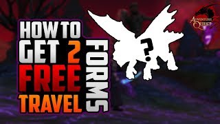 AQ3D How To Get 2 FREE Travel Forms AdventureQuest 3D [upl. by Ecnerrat310]