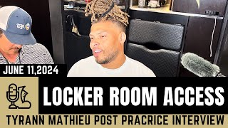 Tyrann Mathieu Post Practice Interview  Saints Mini Camp Day 1 [upl. by Anitnemelc775]