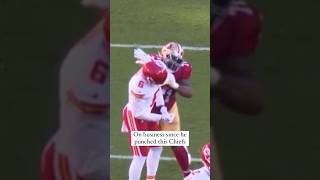 This NFL player ALWAYS stands on business shorts nfl chiefs 49ers [upl. by Itsa]