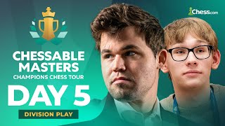 Magnus v Prodigy Sensation Denis Ian Alireza amp Co In Losers Bracket Chessable Masters 2024 Day 5 [upl. by Ordnaxela756]