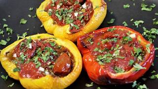 Roasted Peppers with Anchovies Lockdown Cooking [upl. by Erbes299]