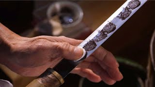 日本刀の研磨 手入れ 本阿弥流 Polishing katana Japanese sword [upl. by Noremac763]