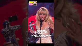 Sabrina Carpenter wins Song of the year at the MTV VMAS 2024 [upl. by Dibrin]