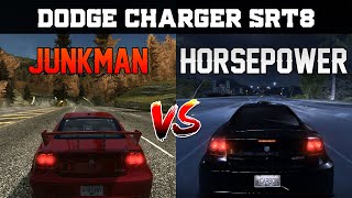 Junkman vs Horsepower  Dodge Charger SRT8  Need for Speed Most Wanted vs Carbon [upl. by Edison441]