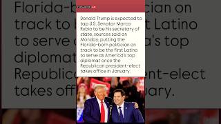 Trump expected to tap US Senator Marco Rubio for secretary of state shorts usa news [upl. by Bevers]