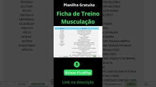 Planilha Ficha de Treino Musculação Gratuita [upl. by Aiksas154]