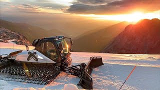 HOW DOES SKI SLOPE PREPARATION LOOK LIKE  Snow Groomers HD [upl. by Natassia]