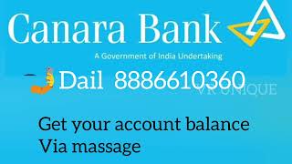 canara bank account balance check  canara bank balance check missed call number [upl. by Lucie]