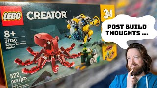 Lego Creator 3 in 1 31130 Sunken Treasure Mission Post build Thoughts [upl. by Aitnahs]