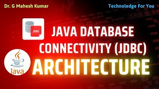 JAVA DATABASE CONNECTIVITY JDBC ARCHITECTURE [upl. by Eniala]