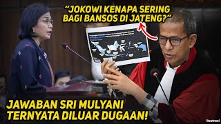 SANGAT BERANI SRI MULYANI JAWAB HAKIM MK TANYA quotMENGAPA JOKOWI SERING KE JAWA TENGAHquot [upl. by Origra]