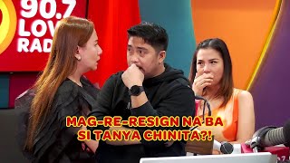 TANYA CHINITA MAGRERESIGN NA SA LOVE RADIO MANILA [upl. by Norga]