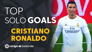 TOP 10 GOLES DE JUGADA INDIVIDUAL Cristiano Ronaldo LaLiga Santander [upl. by Aihcrop]