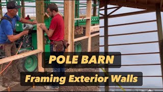 Framing Exterior Walls to Pole Barn  Quick amp Easy Tips [upl. by Mihalco113]