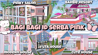 BAGI BAGI ID BANGUNAN SERBA PINK 🩰🦩💗 SAKURA SCHOOL SIMULATOR [upl. by Mali]