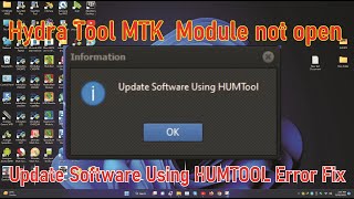 Hydra Tool MTK Module not open Error Fix [upl. by Fedirko]