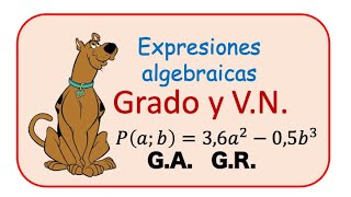 EXPRESIONES ALGEBRAICAS GRADO Y VALOR NUMÉRICO [upl. by Mailiw]