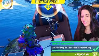 Dance on top the Crane at Rickety Rig  Fortnite Battle Royale Week 3 Challenge [upl. by Liddie]