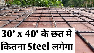 How to Calculate Quantity of steel Bar in RoofSlab  BBS of Slab  Bar Bending Schedule [upl. by Ahsinak]