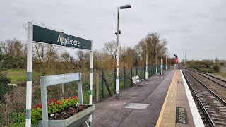 Appledore Railway Station On The Marshlink Train Line With Southern Class 171 DMU Arriving 181124 [upl. by Stelle]