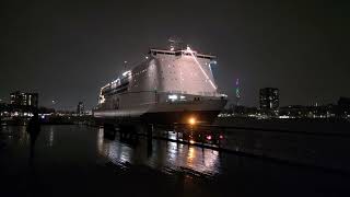 quotPride of Rotterdamquot docking at Erasmus Bridge 4K UHD [upl. by Nitsuga]