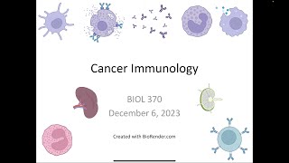 Immunology Fall 2023 Lecture 34 Cancer Immunology [upl. by Gentille]