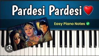 Pardeshi pardeshi Jana nahi  Easy troturial  pianolearningroom23 [upl. by Doubler180]