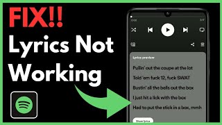 How To Fix Lyrics Not Showing On Spotify  Simple And Easy 2024 [upl. by Raseta455]