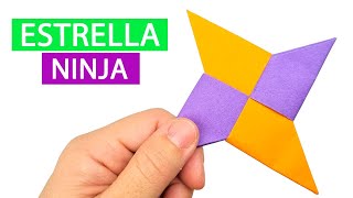 🥷 Estrella ninja de papel fácil paso a paso  Shuriken origami [upl. by Hsirt]