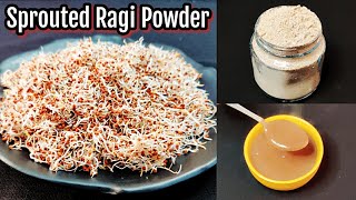 Sprouted Ragi Powder For Babies amp ToddlersSprouted Finger Millet Powder Home made Ragi Powder [upl. by Kcirdez53]