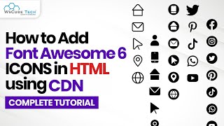 How to Add Font Awesome Icon on HTML Website using CDN  Complete Tutorial [upl. by Eveneg]