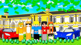 Kass e KR Ficaram Ricos com seus amigos no minecraft [upl. by Asilanna]