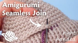 Amigurumi Seamless Join righthanded version [upl. by Koosis655]