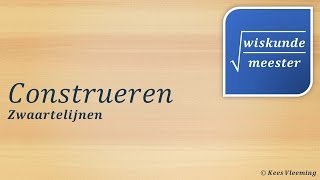 Construeren zwaartelijnen  Wiskundemeester [upl. by Junina555]