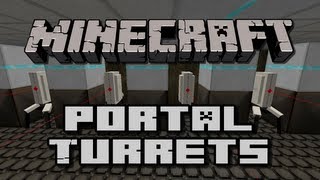 Minecraft Mods  Portal Turrets [upl. by Namra]