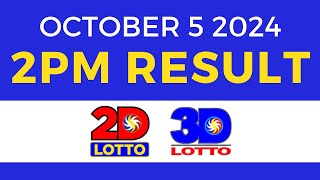 2pm Lotto Result Today October 5 2024  PCSO Swertres Ez2 [upl. by Kurth128]