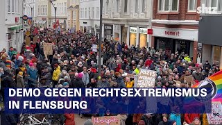 Großer Andrang bei Demo gegen Rechtsextremismus in Flensburg [upl. by Ratib]