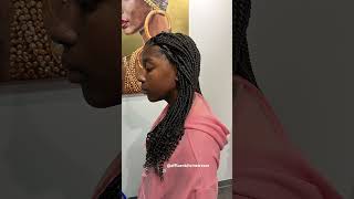 Knotless box braids with curly ends [upl. by Ainet]