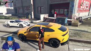 Fanum backs out a Lamborghini Urus while being hunted by the opposition 😈 GTA 5 RP GRIZZLEY WORLD [upl. by Midian]